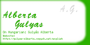 alberta gulyas business card